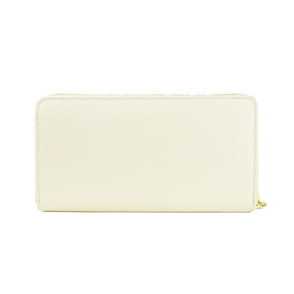 Cartera elegante de piel de becerro blanca