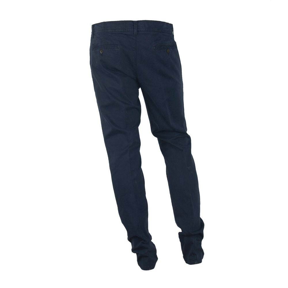 Elegant Blue Winter Trousers