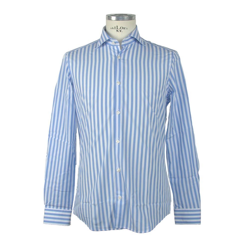 Elegant Light Blue Long Sleeve Shirt