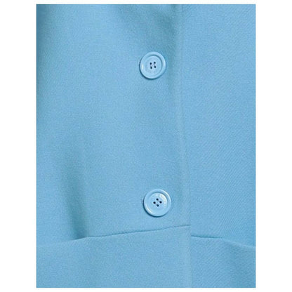 Elegant Light Blue Wool Coat