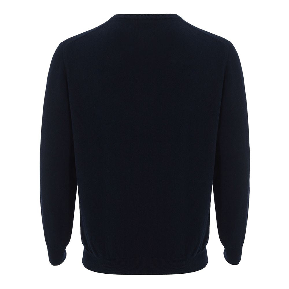 Elegant Cashmere Blue Sweater for Men