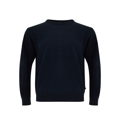 Elegant Blue Wool Sweater for Men