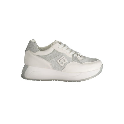 White Polyester Sneaker