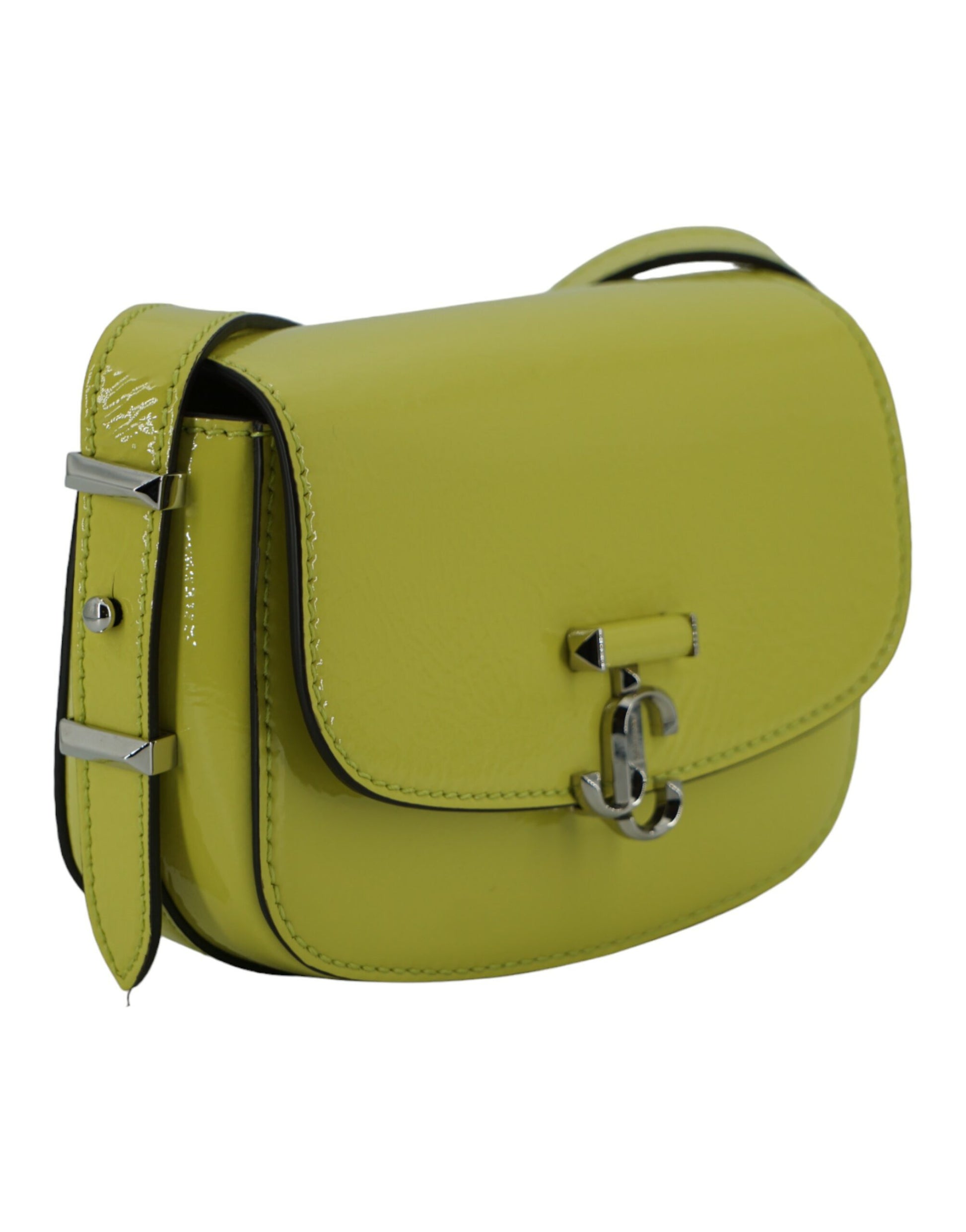 Lime Yellow Leather Small Shoulder Bag