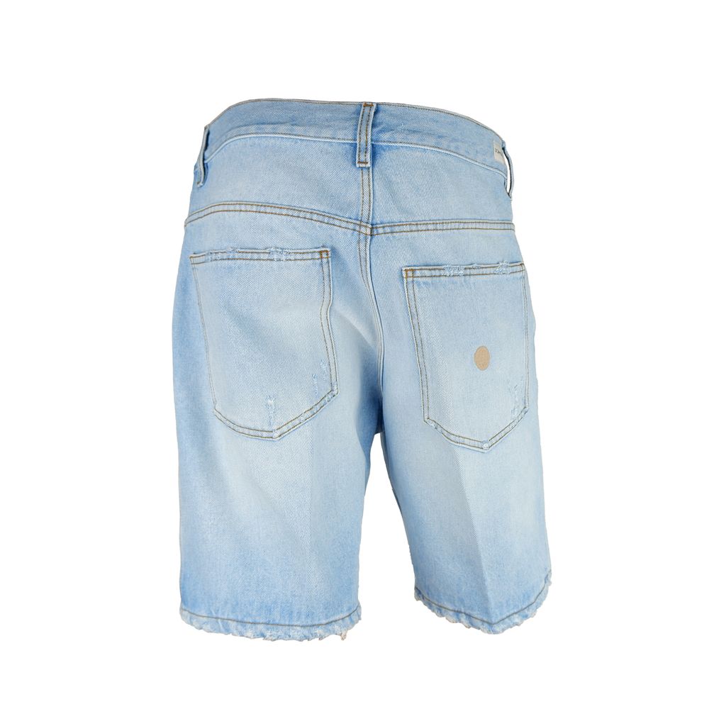 Chic Rugged Denim Bermuda Shorts