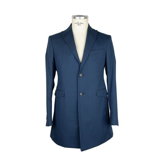 Elegant Men's Blue Short Coat