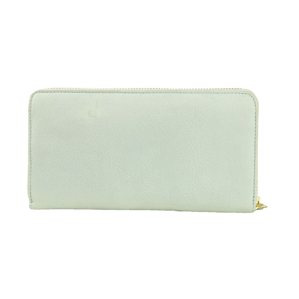 Elegante bolso de piel de becerro gris