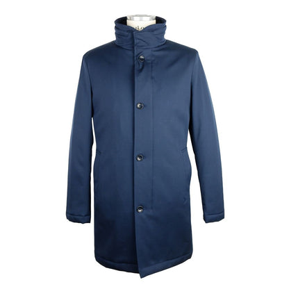 Elegant Italian Wool Long Coat for Men