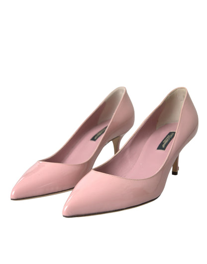 Light Pink Patent Leather Heels Pumps Shoes