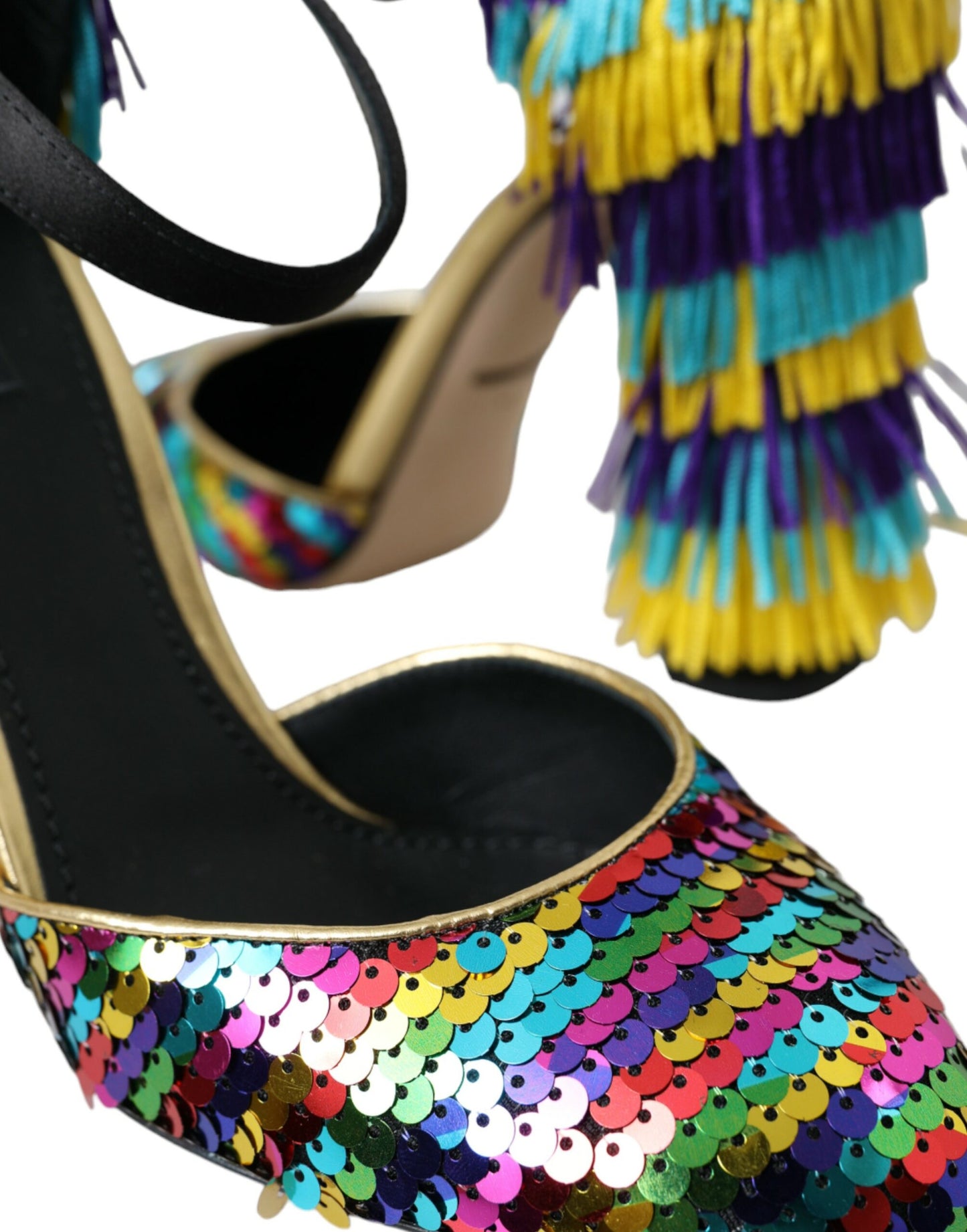 Multicolor Sequin Crystal Mary Jane Shoes