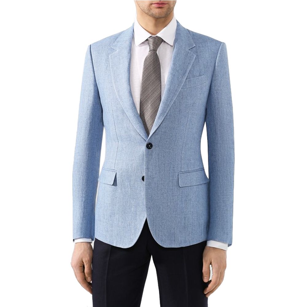 Light Blue Linen Blazer