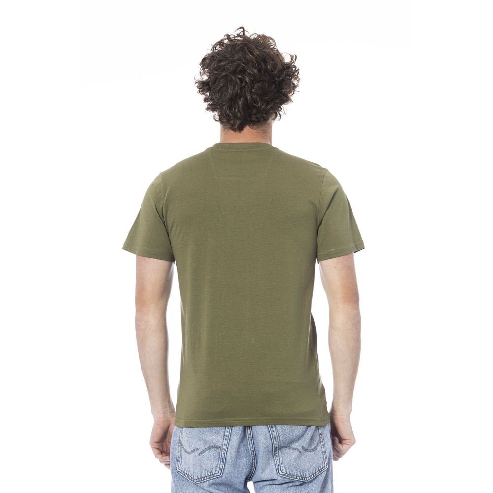 Green Cotton Men T-Shirt