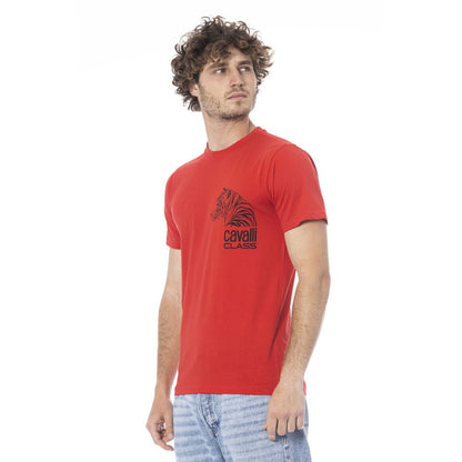 Red Cotton Men T-Shirt