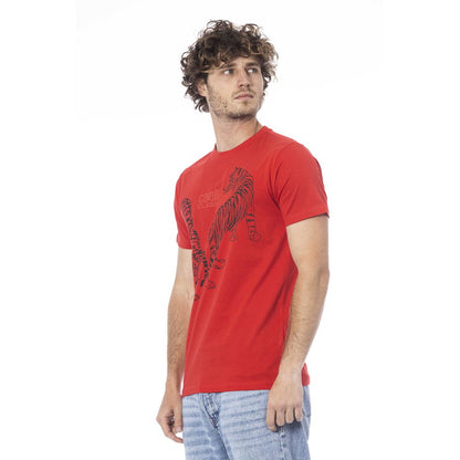 Red Cotton Men T-Shirt