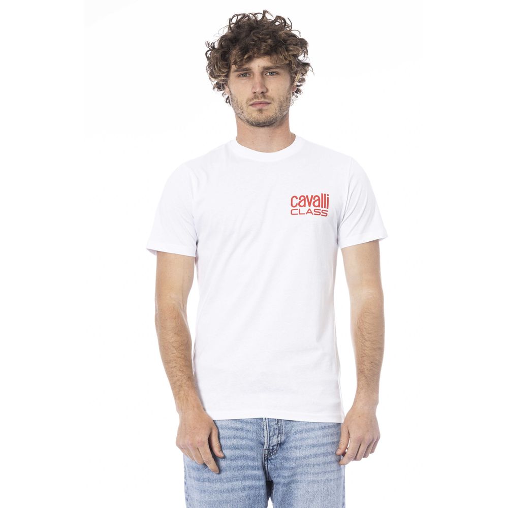 White Cotton Men T-Shirt