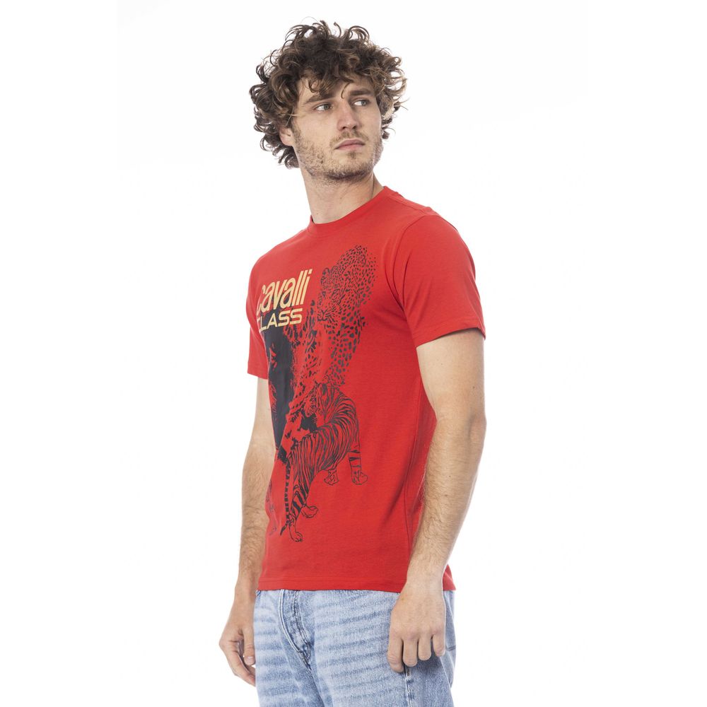 Red Cotton Men T-Shirt