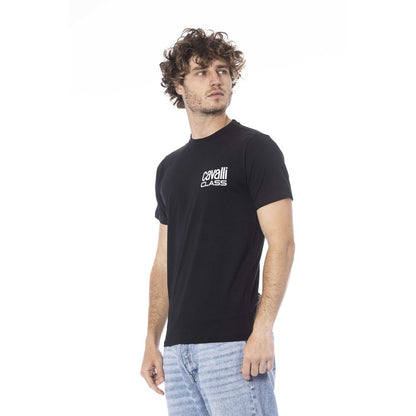 Black Cotton Men T-Shirt