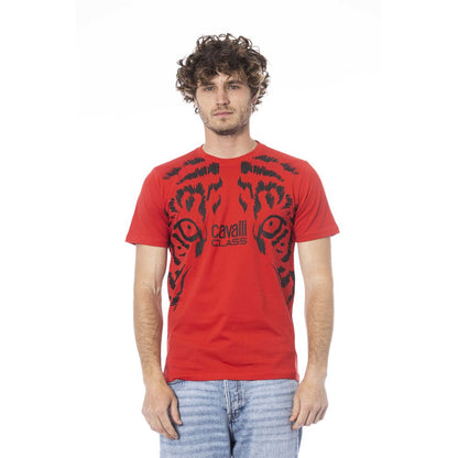 Red Cotton Men T-Shirt