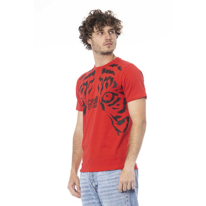 Red Cotton Men T-Shirt