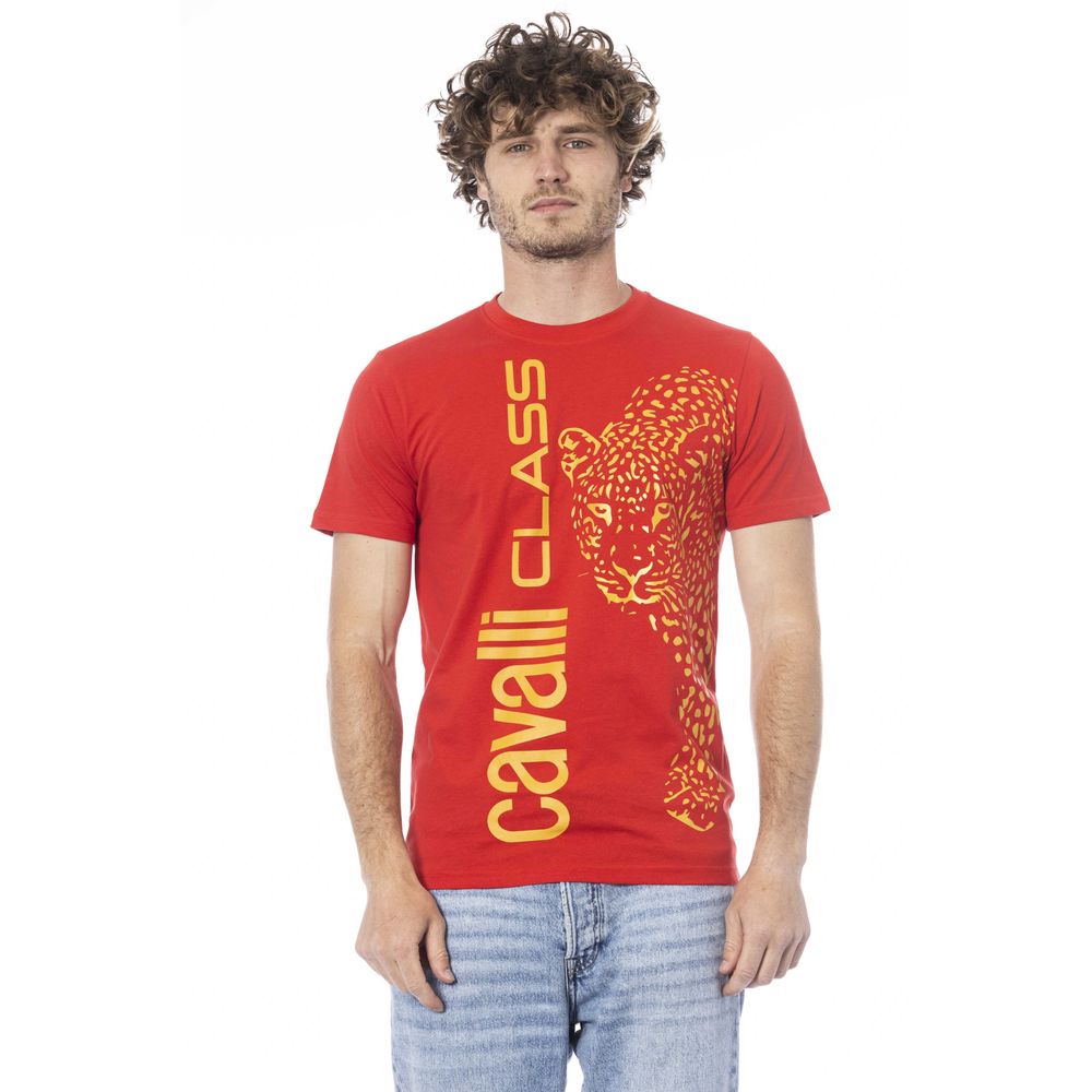 Red Cotton Men T-Shirt