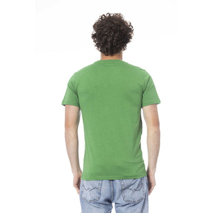 Green Cotton Men T-Shirt