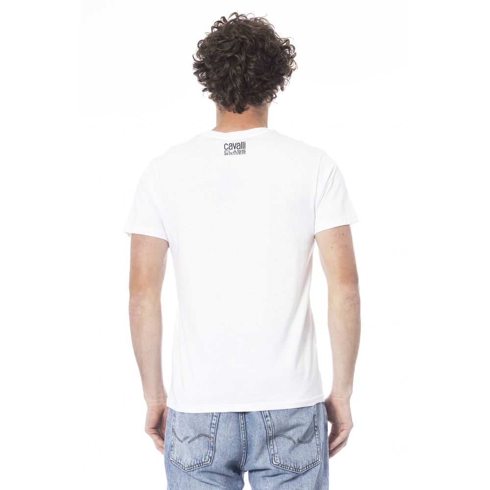 White Cotton Men T-Shirt