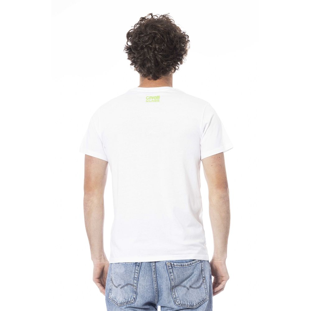 White Cotton Men T-Shirt