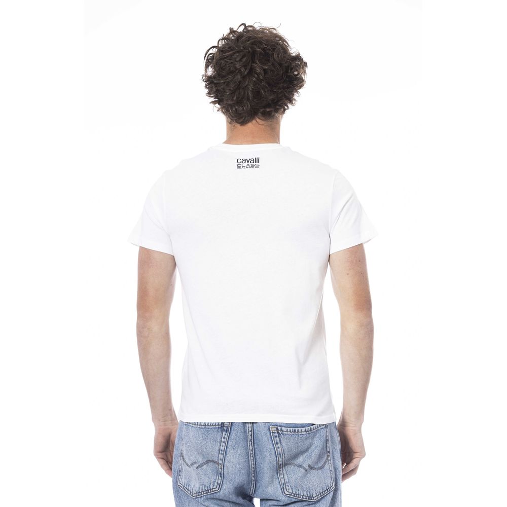 White Cotton Men T-Shirt