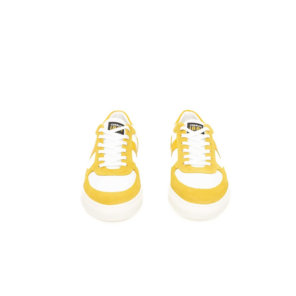 Yellow Leather Men Sneaker