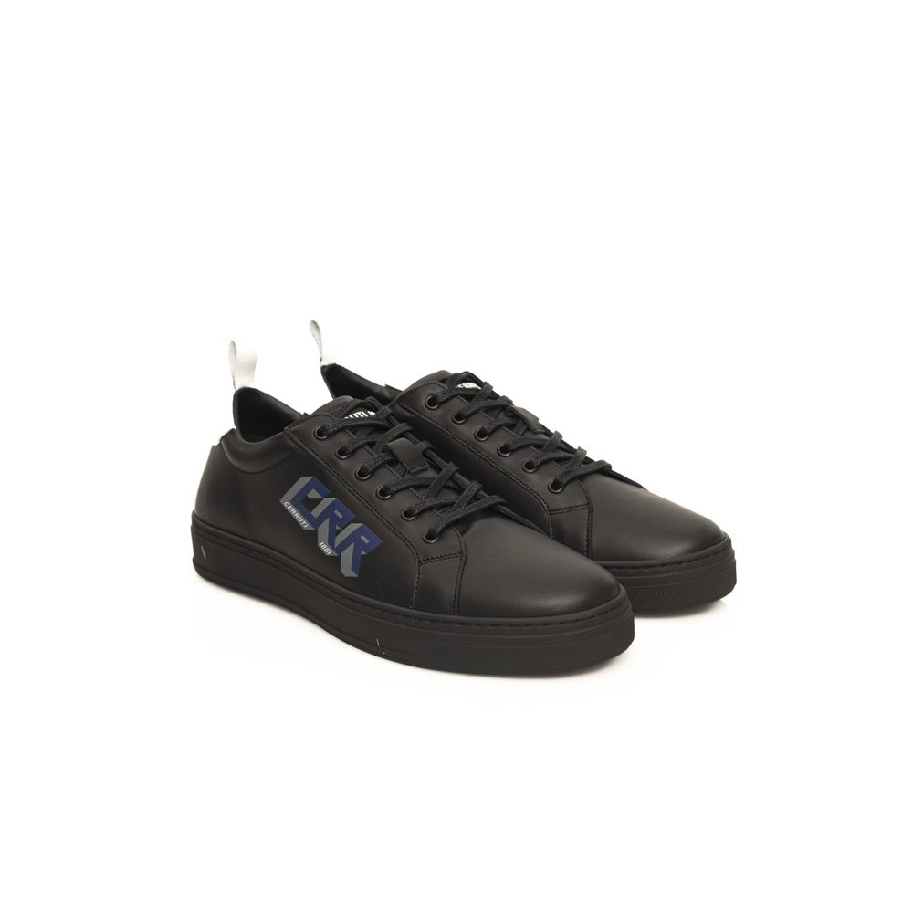 Black Leather Men Sneaker