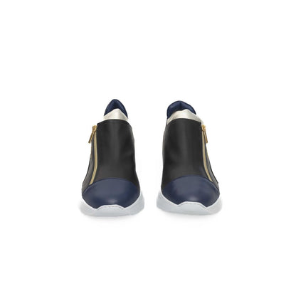 Black Goat Leather Women Sneaker