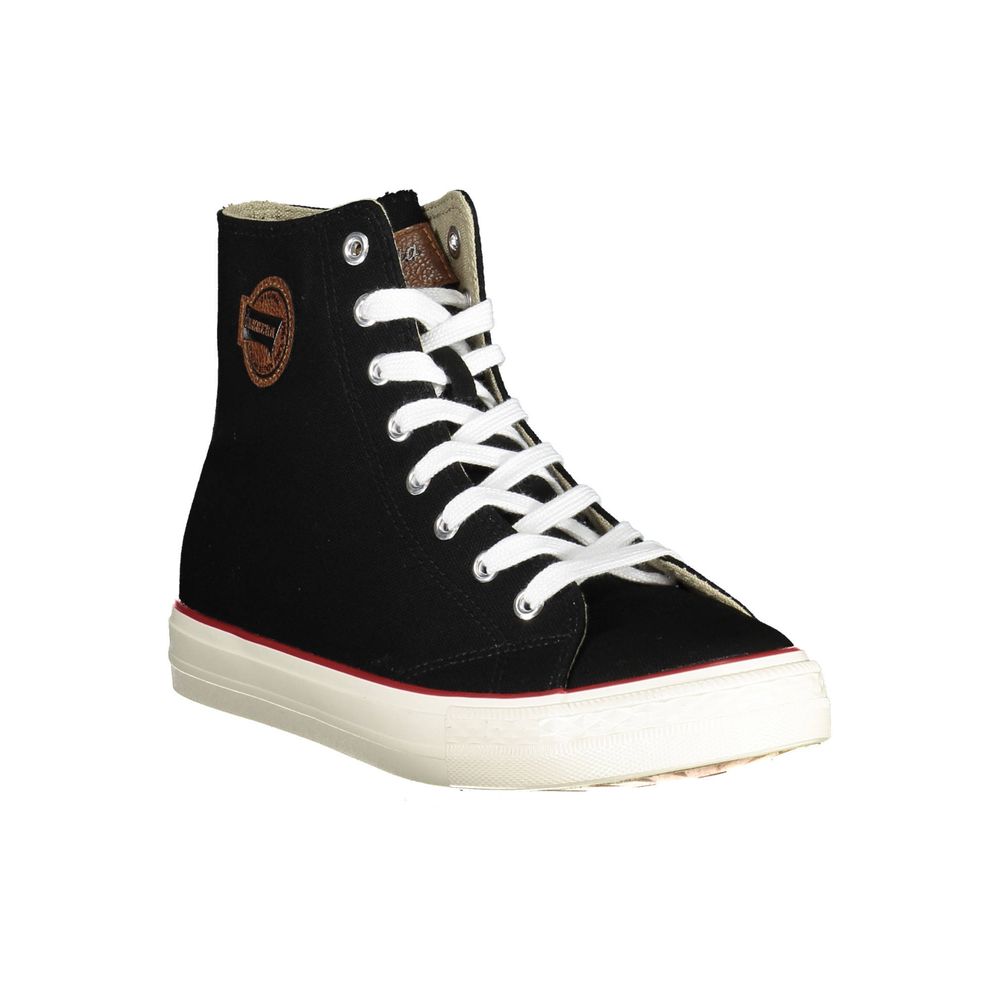 Black Polyester Sneaker