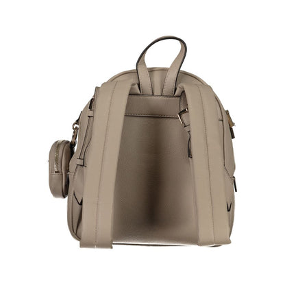 Beige Polyethylene Backpack