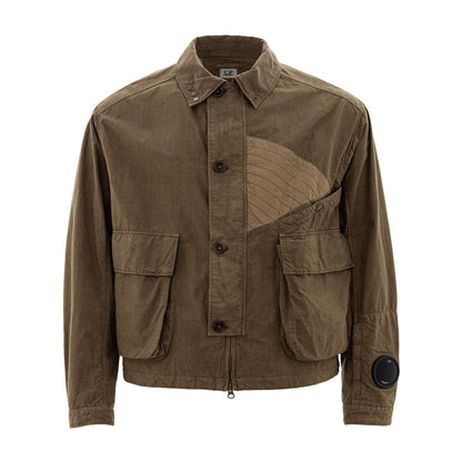 Chic Beige Polyamide Jacket For Men