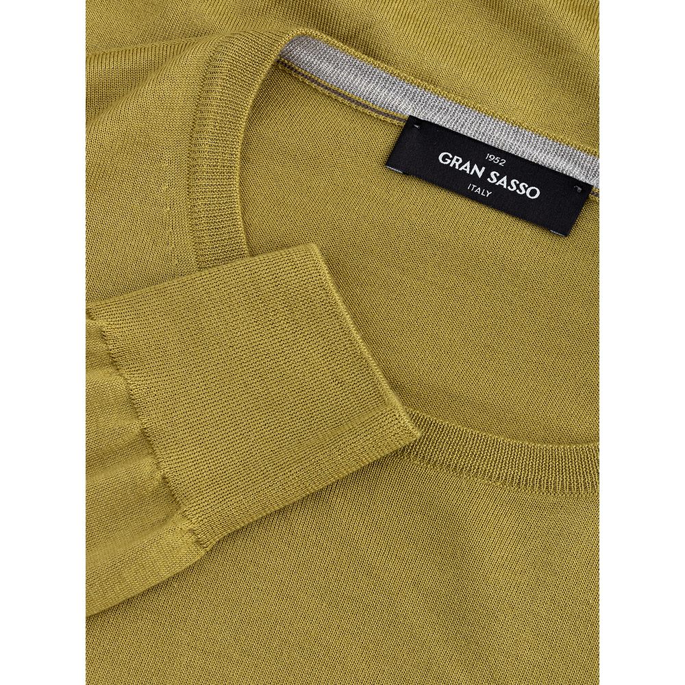 Elegant Green Cashmere Sweater for Men