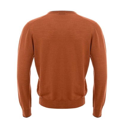 Chic Orange Woolen Sweater for Sophisticated Men