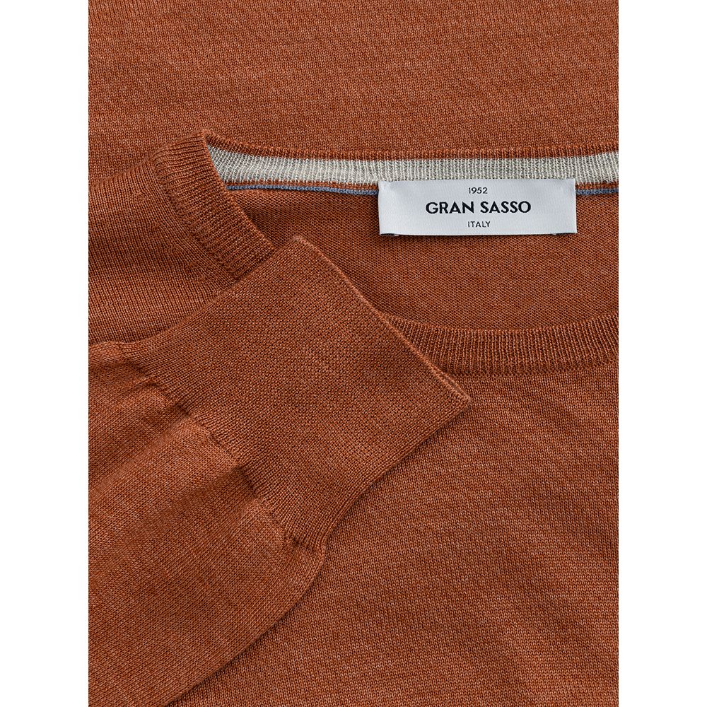 Elegant Woolen Brown Sweater for Men