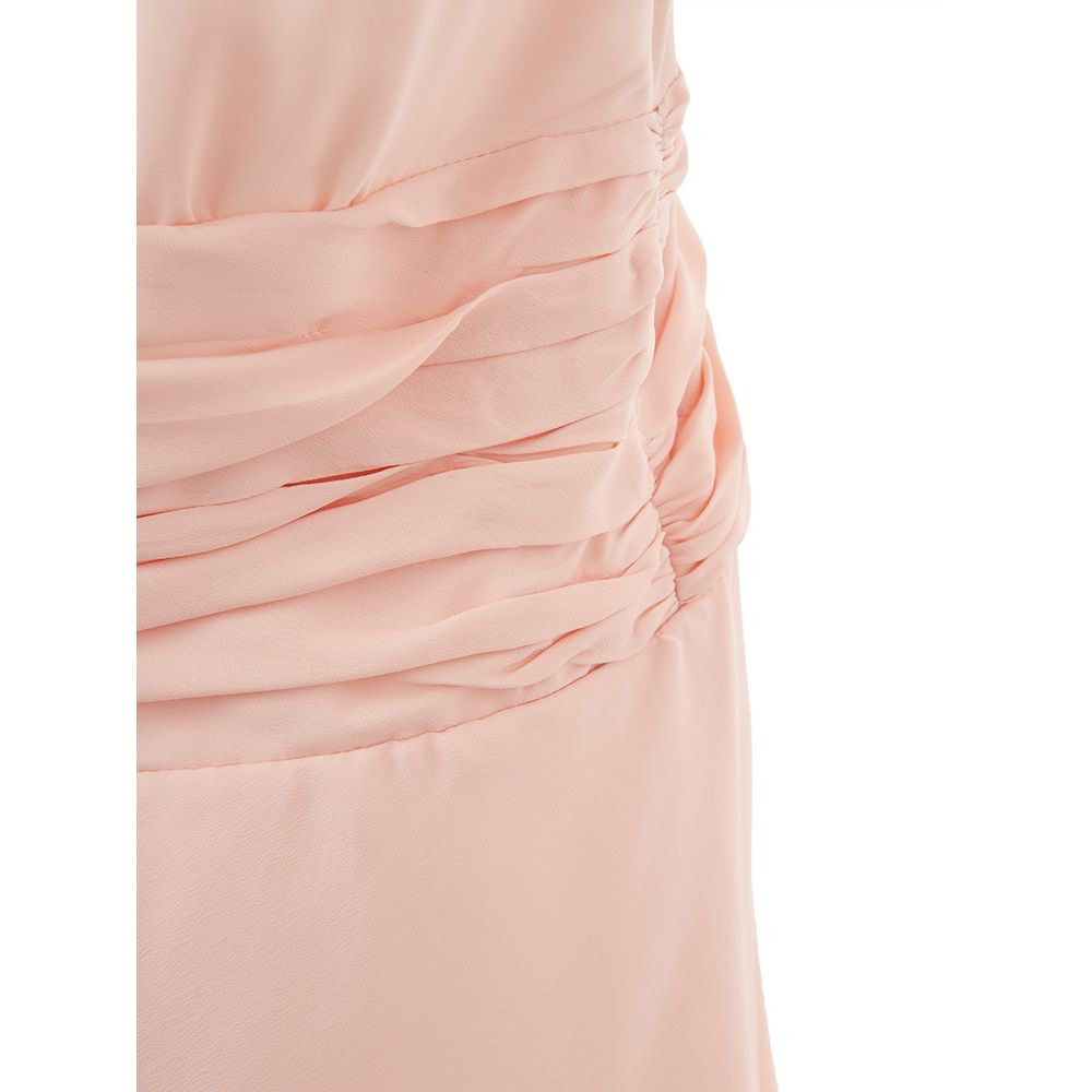 Elegant Pink Acetate Dress