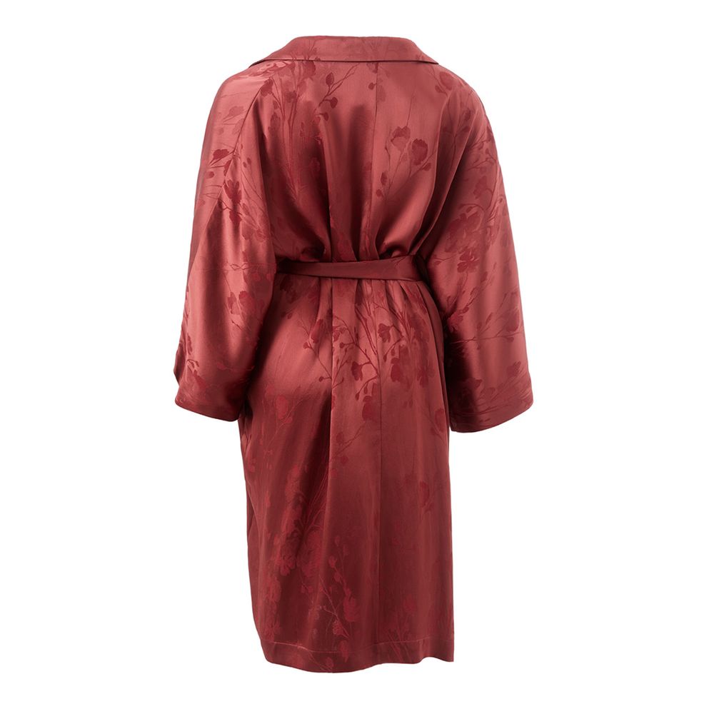 Elegant Red Acetate Jacket for Women