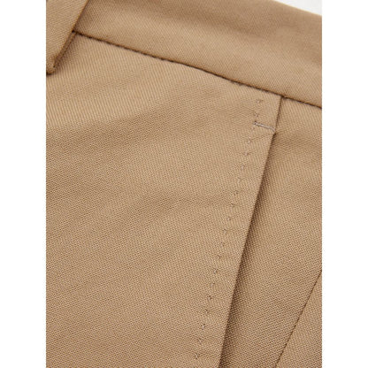 Elegant Brown Cotton Trousers for Women