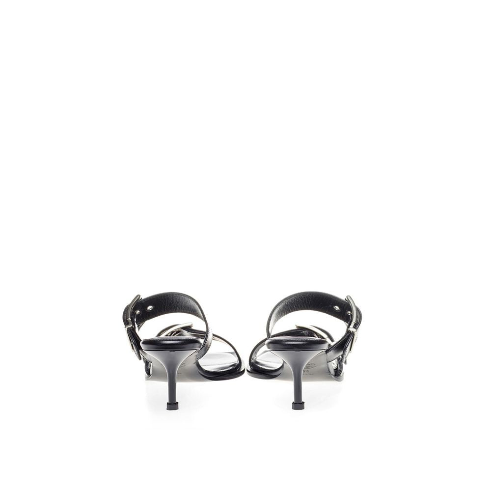 Elevate Your Steps in Timeless Black Leather Sandals