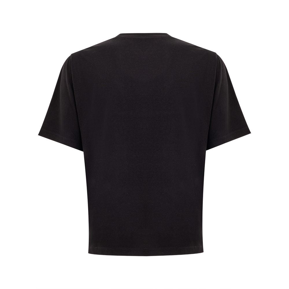 Sleek Cotton Signature Tee in Black