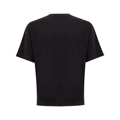 Sleek Cotton Signature Tee in Black