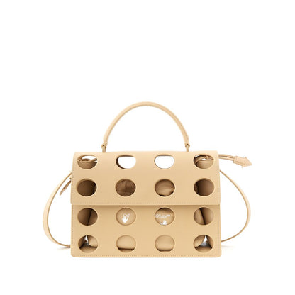 Chic Beige Leather Handbag for Sophisticated Style