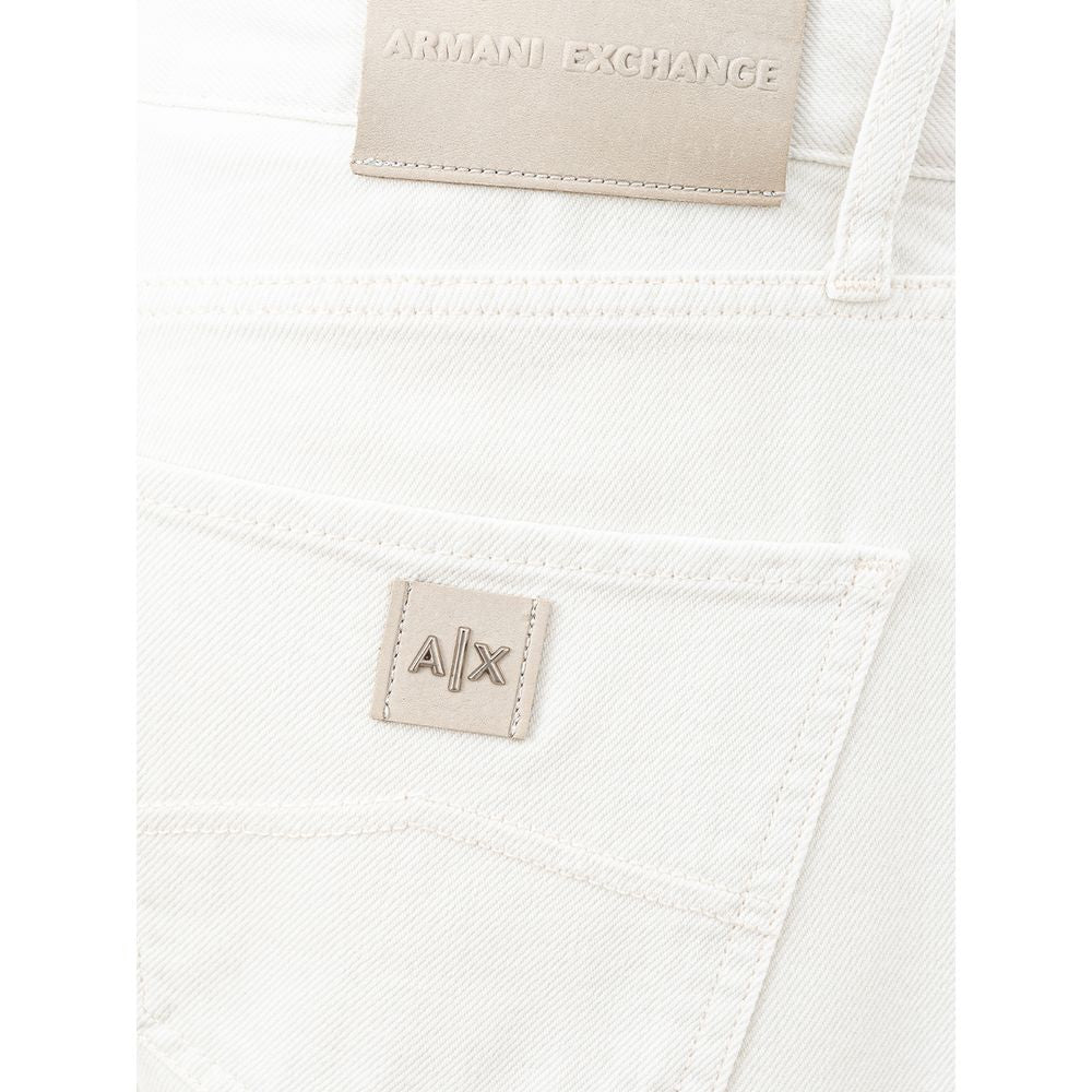 Elegant White Cotton Trousers