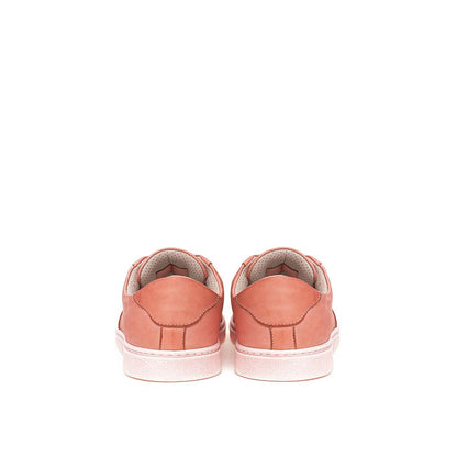 Elegant Pink Leather Sneakers for the Modern Man