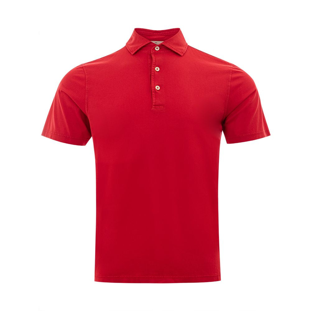 Elegant Cotton Polo in Ravishing Red