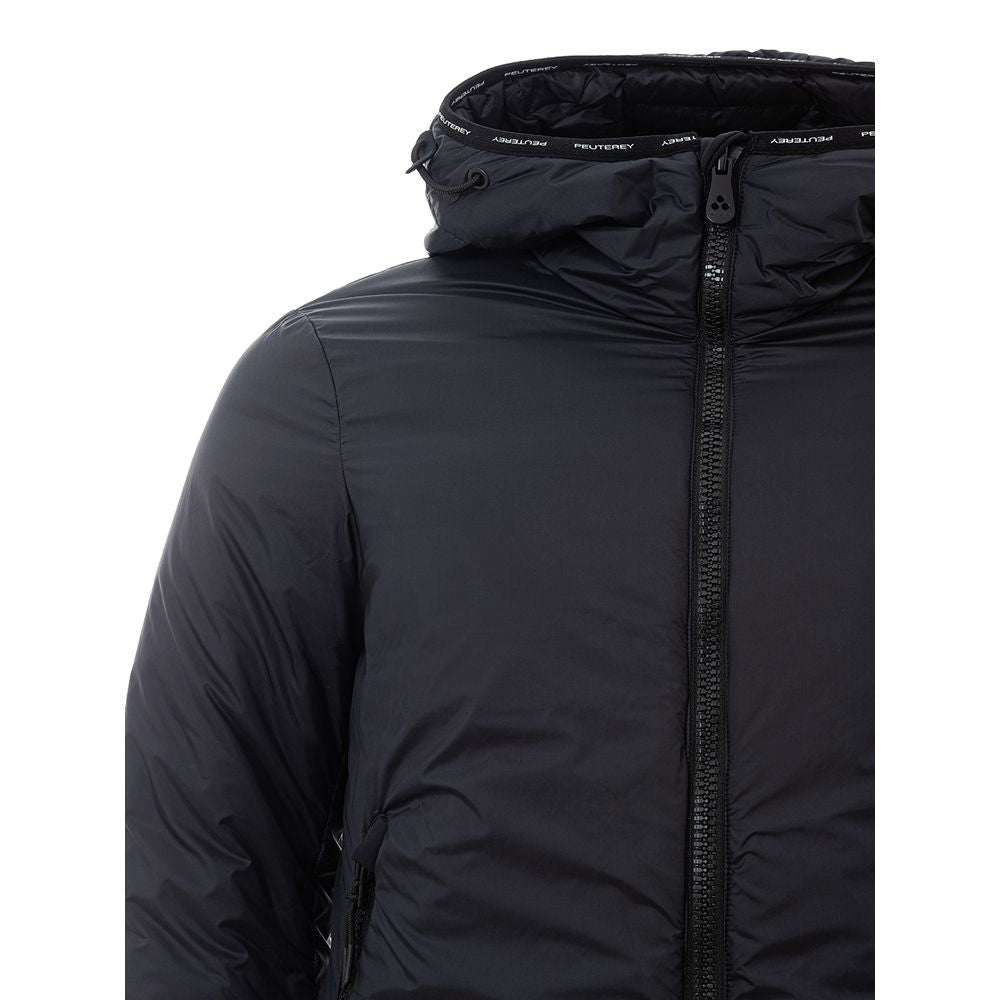 Chic Black Polyamide Jacket for Men