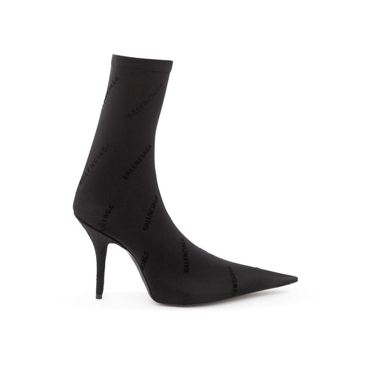 Elegant Black Spandex Statement Boots