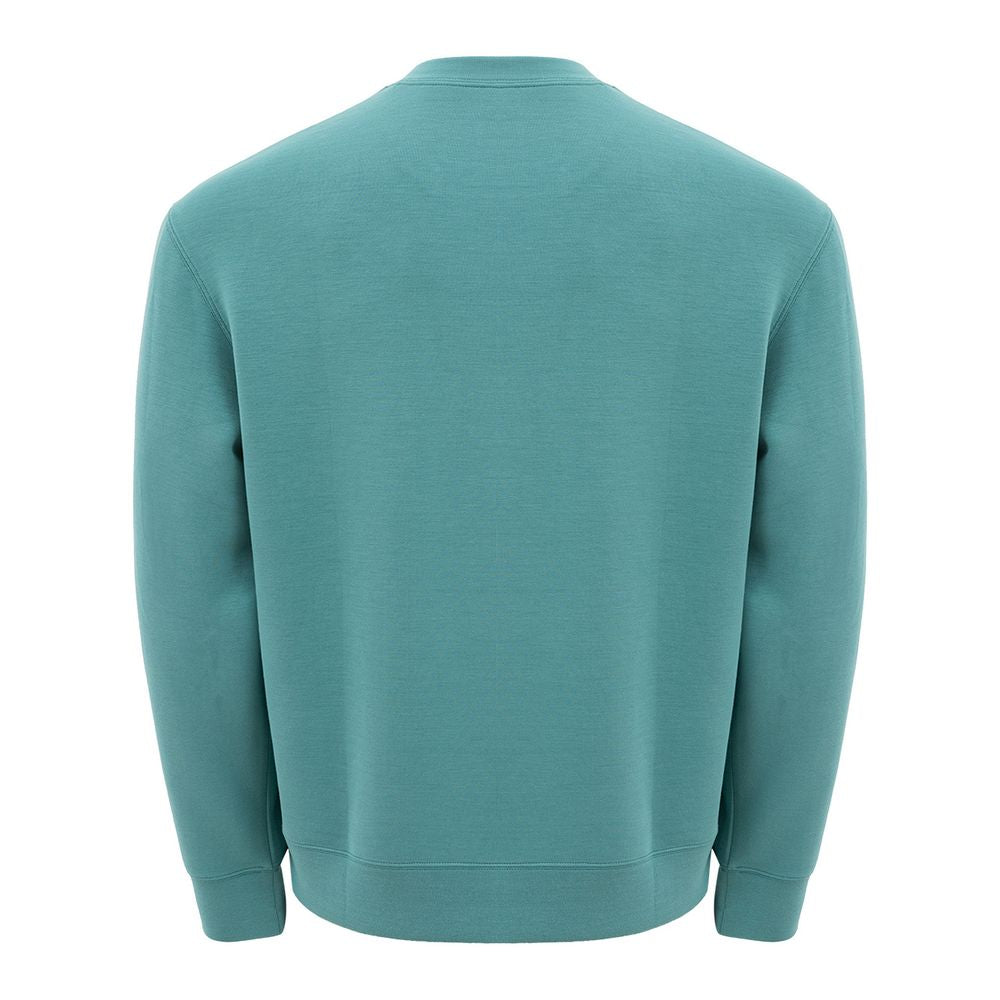 Sleek Green Modal Crewneck Sweater